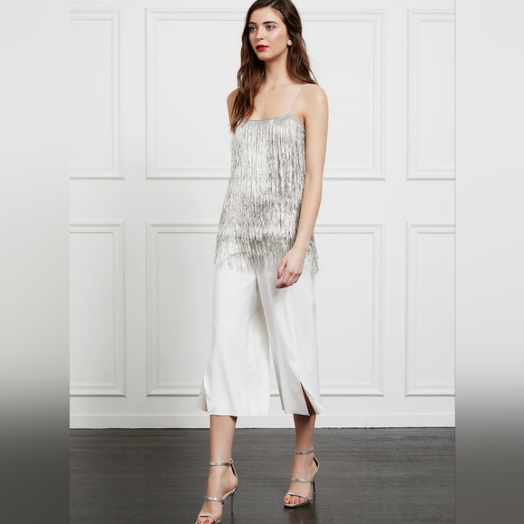 Rachel Zoe Tops - Rachel Zoe fringe metallic blouse